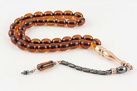 Fire Amber Prayer Beads