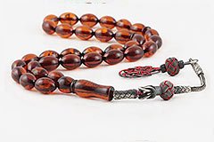 Fire Amber Prayer Beads