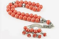 Pink Coral Prayer Beads