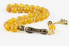 Yellow Agate Prayer Beads